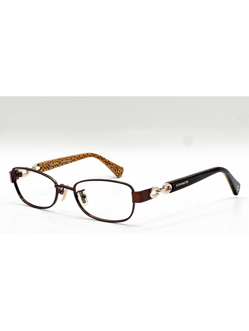 Coach Hc 5054 9187 Satin Brown Tortoise Gold Authentic Eyeglasses 51-17-135